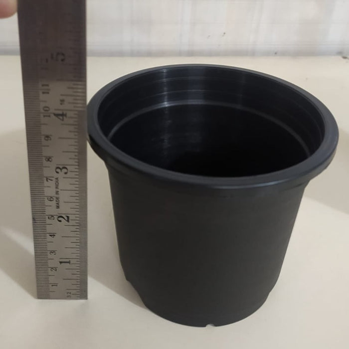 4.5" Flower Pot Black Color Sunrise Series (11 cm)