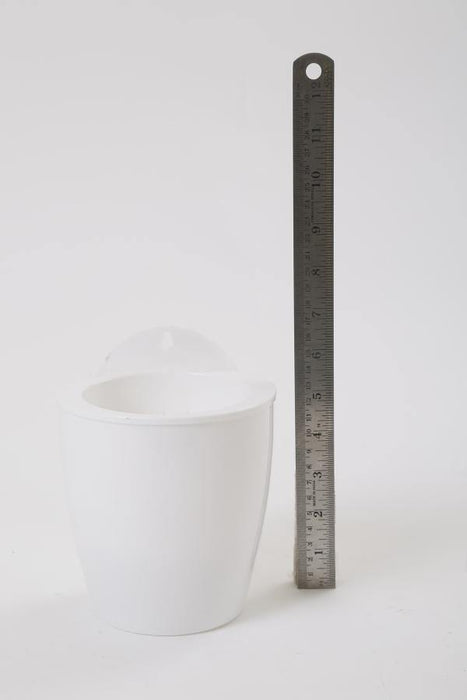 White-White Self Watering Hanging Planter Flower Pot - CGASPL