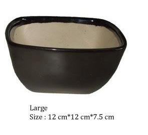 Ceramic Pot Black Large