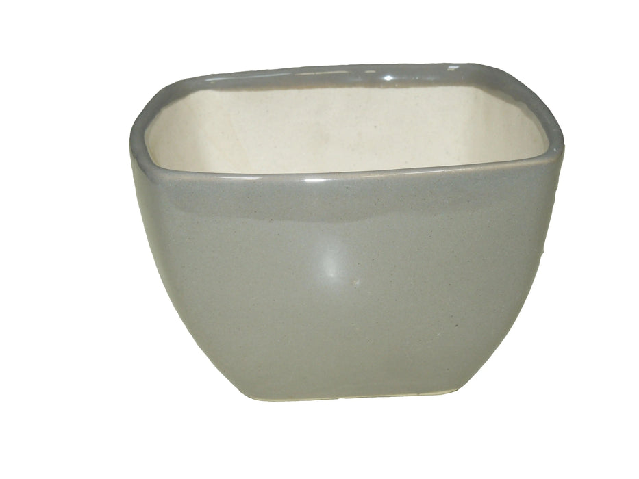Large Square Ceramic Bowl - Gray (Pack Of 3)