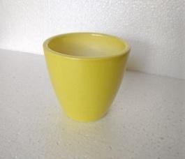 Modern Yellow Round Ceramic Plant Pot