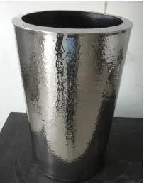Stainles Steel SS Conical Hammered Planter			 	  	