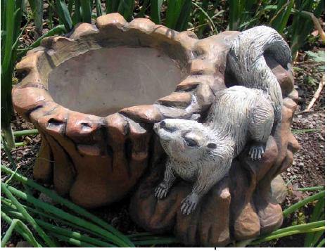 squirrel planter pot Squirrel Fiber Planter