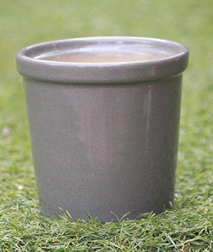 Round Ribbed Ceramic Planter 
