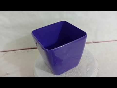 Purple Flower Pots | 14 cm Violet Paris Square Pot | Chhajed Garden