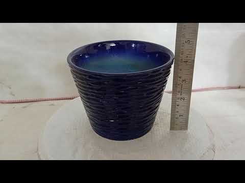 Contemporary Indoor Plant Pot - Blue Color