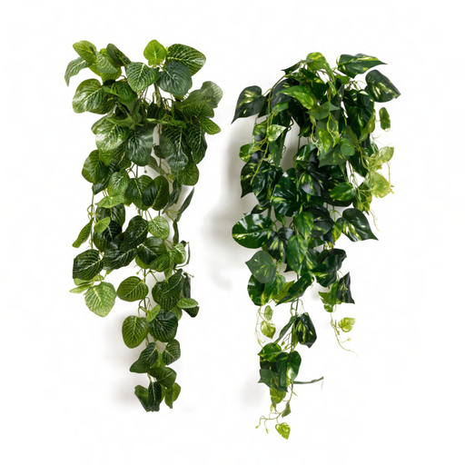 Artificial 3965 A  Real Touch Big Leaves Hanging Creeper 88 cm-Pack of 6 - CGASPL