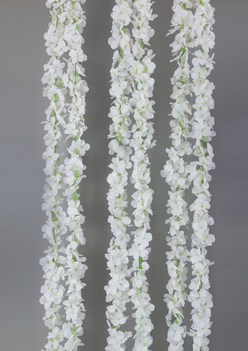 Artificial 3925 D / 3843 D 1.7m White Hydrenga Garland 5.5 ft-Pack of 18 - CGASPL