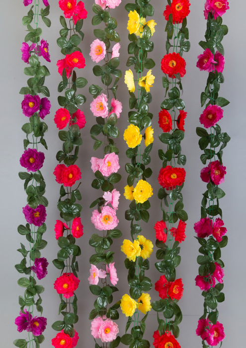 Artificial 3831 D 2.2m 24 Peyony Garland 7.5 ft-Pack of 18 - CGASPL