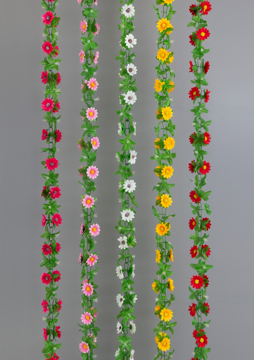 Artificial 3928 B Small Sun Daisy Chain Garland 7.5 ft-Pack of 18 - CGASPL