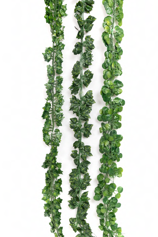 Artificial 3964 A Tiny Curling Leaves Garland 6.5 ft-Pack of 36 - CGASPL