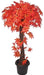 Artificial Maple Topiary Plant Red