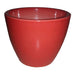 Mini ceramic pot set in vibrant red color