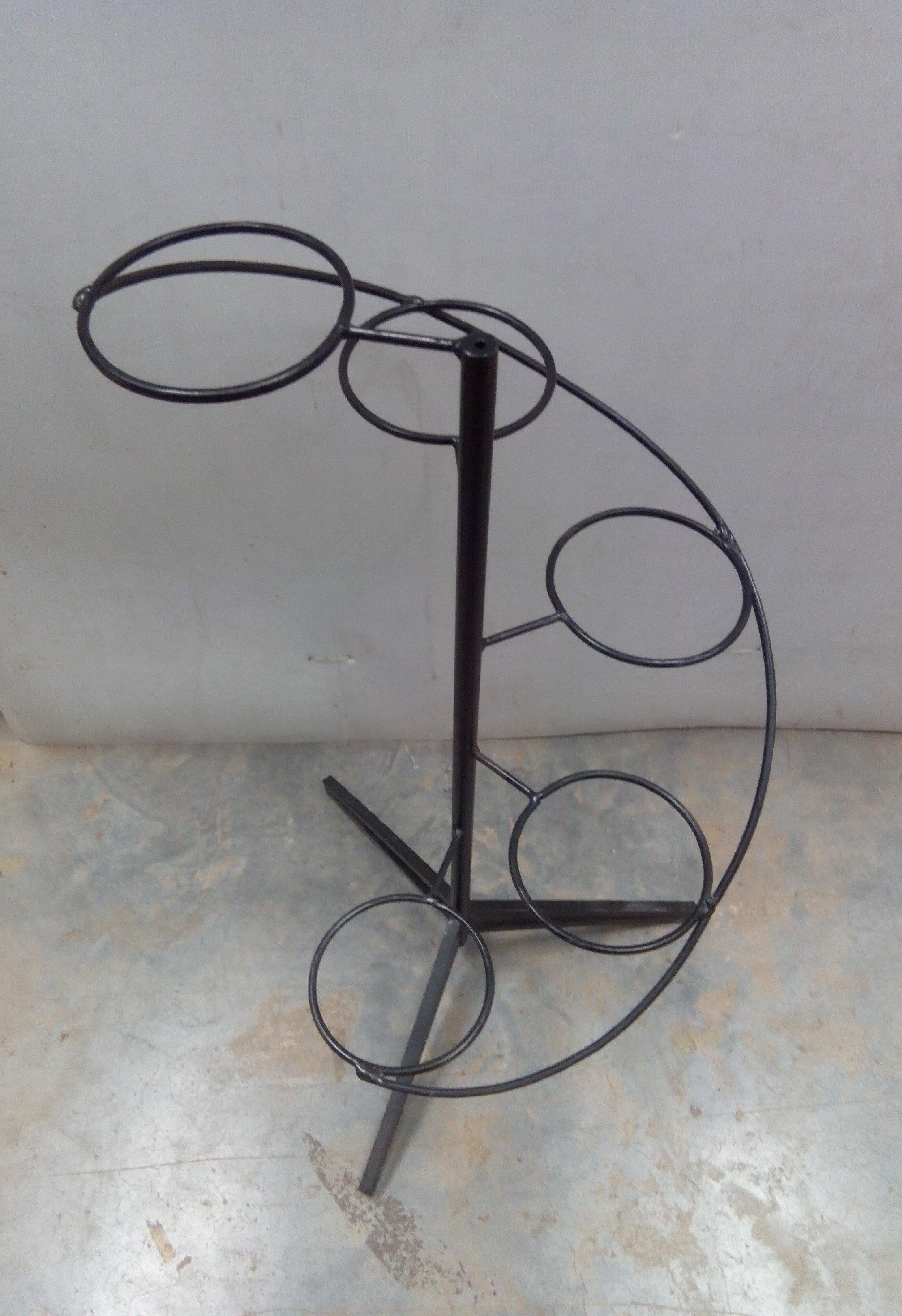 Wall Mounted Flower Pot Holder Rings Wrought Iron Metal Planter Stand Wall  | eBay