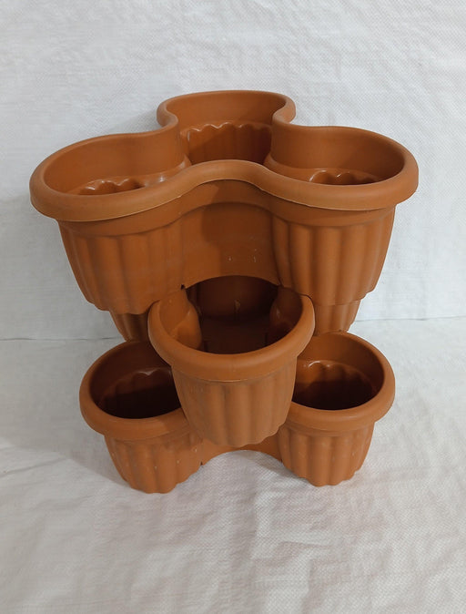 Stacking Pots Terracotta,Vertical Flower Tower Pots - CGASPL