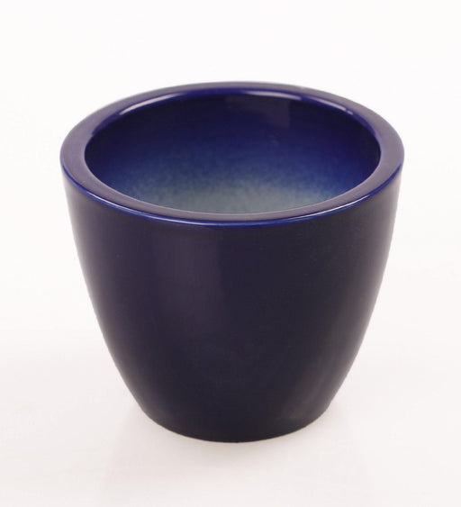 Contemporary Blue Ceramic Planter